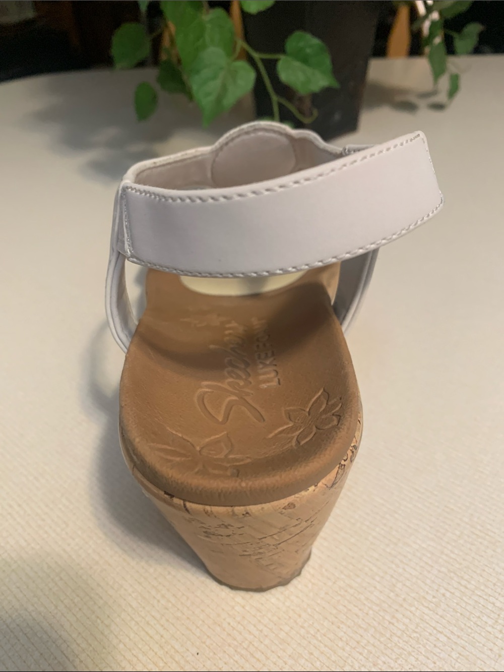 Skechers White Beaded T-Strap Sandals - Picture 3 of 8